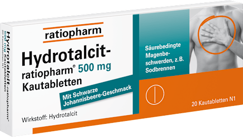 Hydrotalcit-ratiopharm 500mg Hydrotalcit Kautabletten ratiopharm