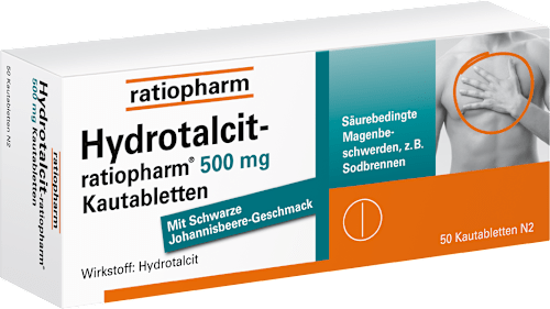 Hydrotalcit-ratiopharm 500mg Hydrotalcit Kautabletten ratiopharm