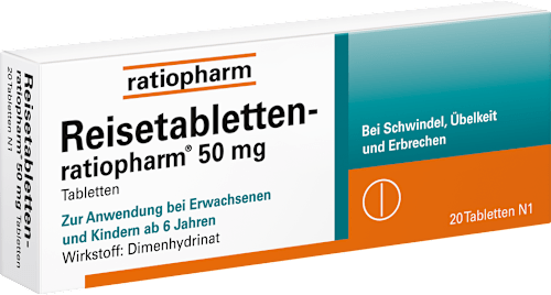 Reisetabletten-ratiopharm Dimenhydrinat 50mg Tabletten ratiopharm