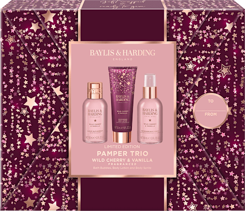 Darilni set za nego telesa Wild Cherry & Vanilla, 3-delni Baylis & Harding