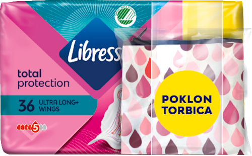 Higijenski ulošci total protection + torbica Libresse