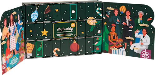 Adventskalender 2026 Vegane Bio-Snacks myBuddy