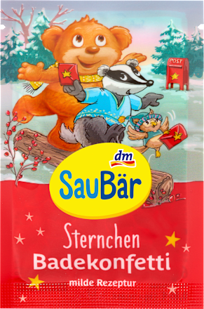 Badezusatz Sternchen Badekonfetti rot SauBär