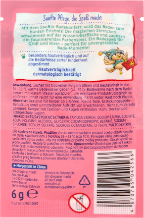 Badezusatz Sternchen Badekonfetti rot SauBär