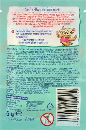 Badezusatz Sternchen Badekonfetti grün SauBär