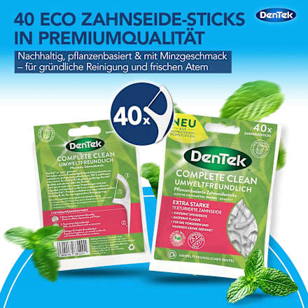 Zahnseidesticks Pflanzenbasiert Complete Clean Extra Stark DenTek