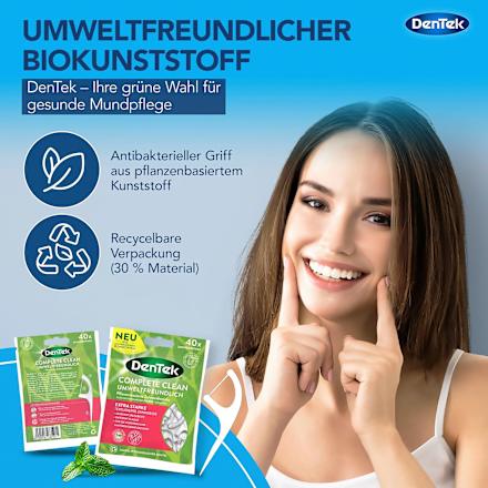 Zahnseidesticks Pflanzenbasiert Complete Clean Extra Stark DenTek