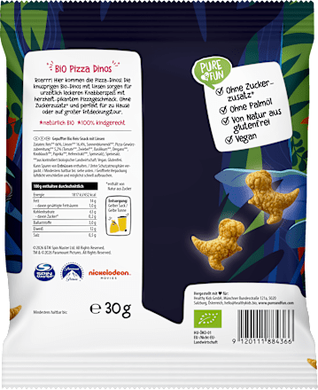 Kindersnack PAW Patrol Pizza Dinos ab 3 Jahren PURE & FUN