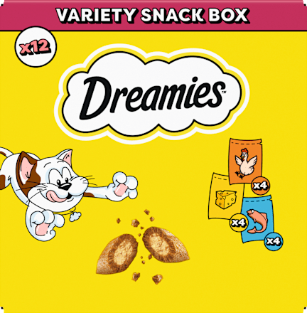 Katzenleckerli Mixkarton Multipack (12x60 g) Dreamies
