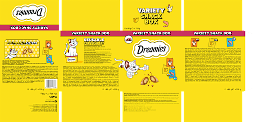 Katzenleckerli Mixkarton Multipack (12x60 g) Dreamies