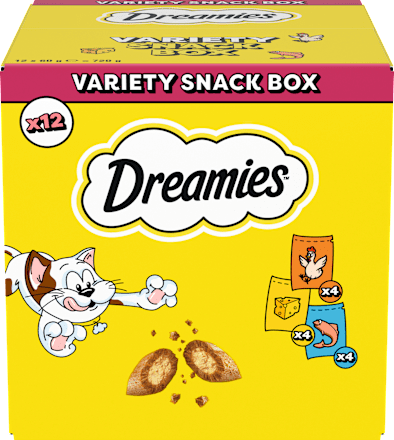 Katzenleckerli Mixkarton Multipack (12x60 g) Dreamies