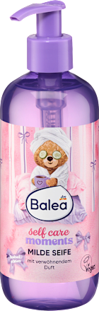 Flüssigseife, milde Seife selfcare moments Balea