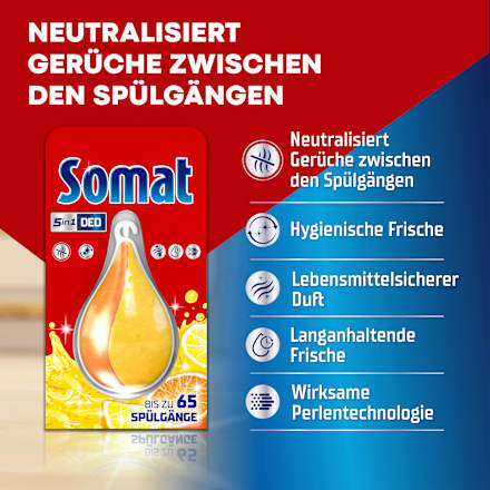 Spülmaschinen-Deo Duo-Perls Zitrone & Orange Somat