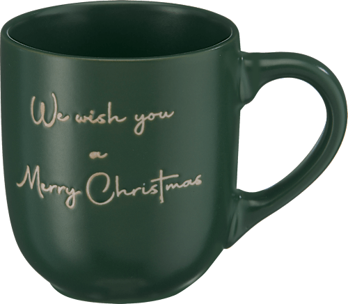 Kaffeebecher "we wish you...", grün (300 ml) BOLTZE