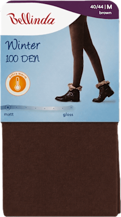 punčochové kalhoty WINTER 100DEN, velikost 40/44 M, hnědá Bellinda