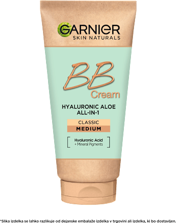 Dnevna BB krema Hyaluronic Aloe All-in-One, medium, ZF 25 GARNIER SKIN NATURALS