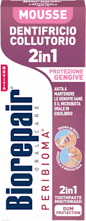 Mousse Dentifricio Collutorio 2in1 Protezione Gengive Biorepair