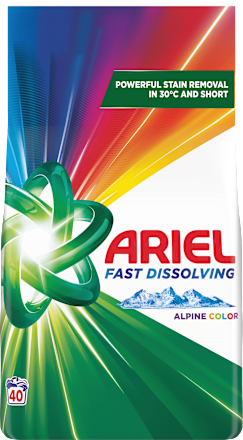 Prací prášok Fast Dissolving Alpine Color Ariel
