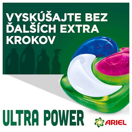 Pracie gélové kapsuly Ultra Power Pods Color, XXL Ariel