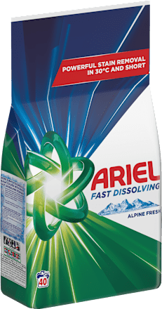 Prací prášok Fast Dissolving Alpine Fresh Ariel