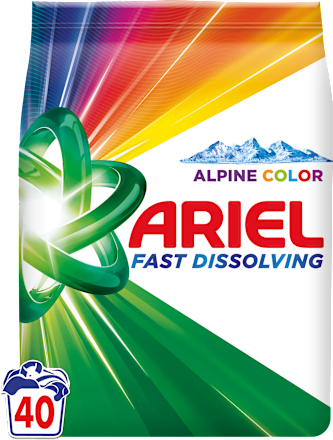 Prací prášok Fast Dissolving Alpine Color Ariel