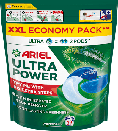 Pracie gélové kapsuly Ultra Power Pods Universal, XXL Ariel