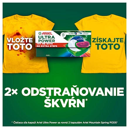 Pracie gélové kapsuly Ultra Power Pods Color, XXL Ariel