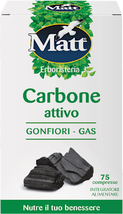 Carbone attivo gonfiori e gas Matt