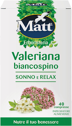 Integratore alimentare Valeriana biancospino Sonno e Relax Matt