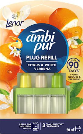 Légfrissítő utántöltő 3 Volution Citrus & White Verbena illattal ambi pur