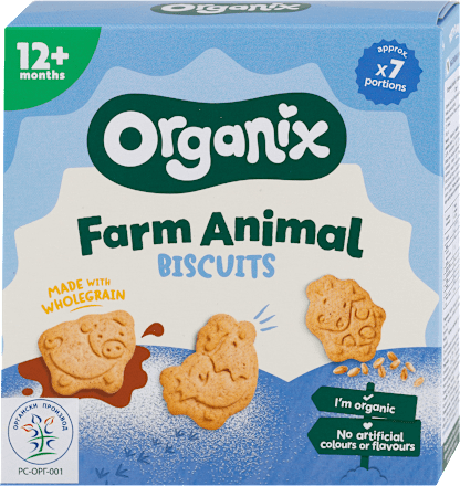 Organski biskviti Farma životinja, 12m+ Organix