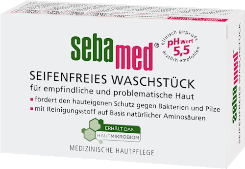 Seifenfreies Waschstück sebamed