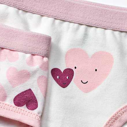 Slips mit Herz-Muster, rosa, Gr. 110/116 ALANA