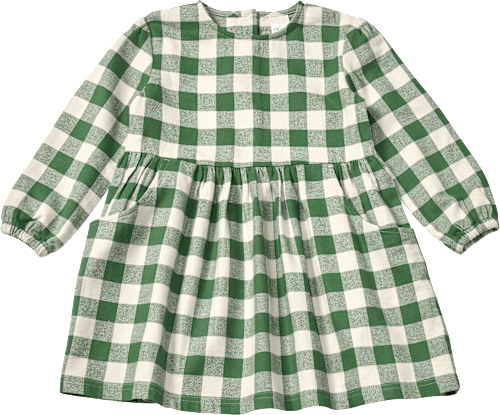 Flanellkleid mit Karo-Muster, grün, Gr. 92 ALANA