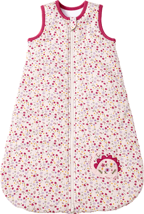 Schlafsack 3 TOG mit Blumen-Muster & Dino-Applikation, lila, 90 cm ALANA