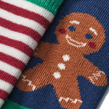 Stoppersocken mit Weihnachts-Muster, blau, Gr. 25/26 ALANA