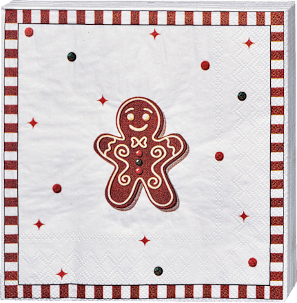 Servietten Lebkuchenmann (33x33 cm) BOLTZE