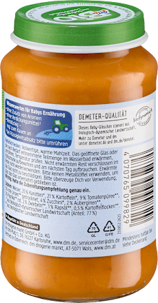 Menü Mediterrane Kartoffelpfanne mit roten Linsen ab dem 8. Monat dmBio