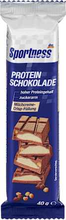 Protein Schokolade mit Milchcreme-Crisp-Füllung Sportness
