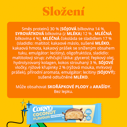 proteinová tyčinka kokos Corny