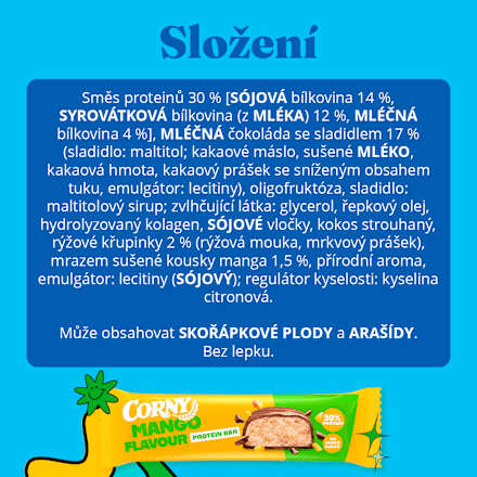proteinová tyčinka mléčná čokoláda a mango Corny
