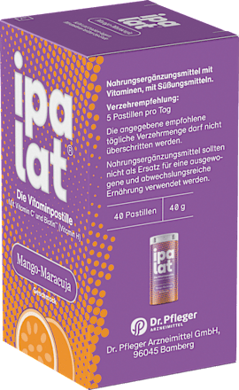 Die Vitaminpastille Mango-Maracuja Geschmack 40 St ipalat