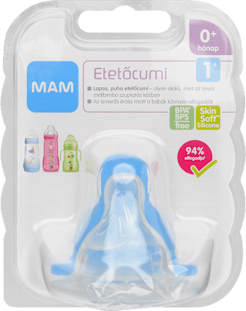Lassú folyású etetőcumi újszülött kortól mam