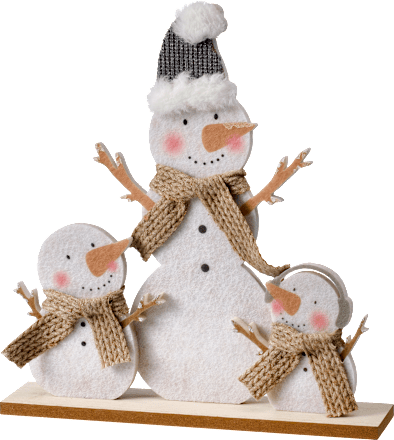 Filzaufsteller Schneemann, natur-grau Dekorieren & Einrichten