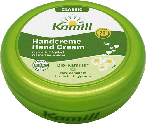 Hand- & Nagelcreme mit Kamille in der Dose Kamill
