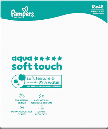 Feuchttücher aqua soft touch (18x48 St) Pampers