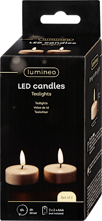 LED Teelichter mit Timer, maxi, warmweiß Dekorieren & Einrichten