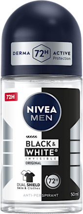Antiperspirant roll-on Black & White Invisible Original NIVEA MEN