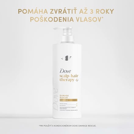 Šampón na vlasy scalp+hair therapy Damage Rescue Dove