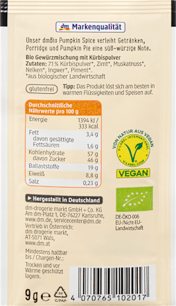 Gewürzmischung, Pumpkin Spice dmBio
